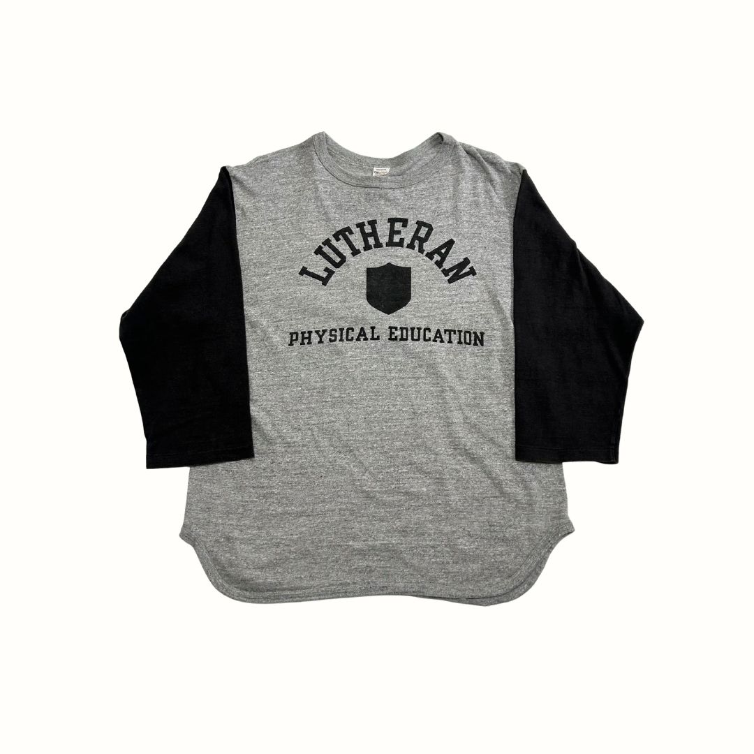 L) ウエアハウス ベースボール T / 7分 スリーブ 系 Tシャツ ブラック グレー