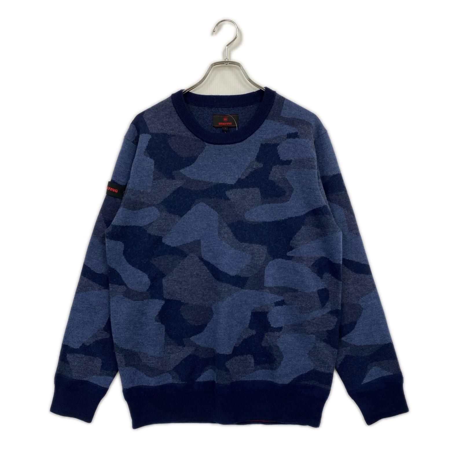BRIEFING クルーネックニットセーター　ネイビー　L　メンズ 中古 メンズ ブリーフィング BRIEFING ニット L 紺系 ネイビー クルー