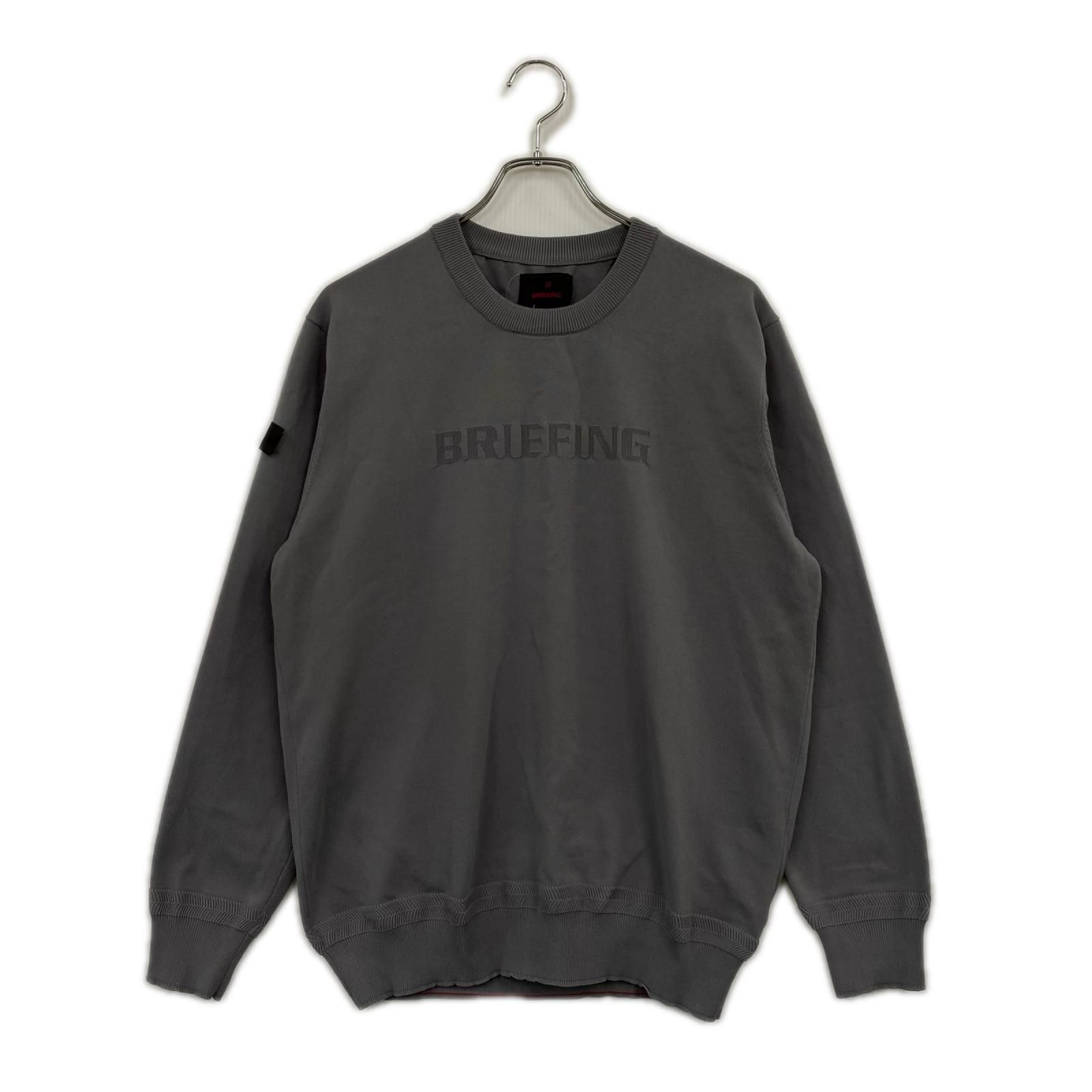 中古 メンズ ブリーフィング BRIEFING ニット L グレー クルーネック セーター 12,168円