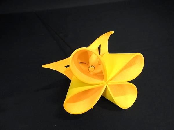 ■極美品■LOUIS VUITTON ヴィトン GI0329 atelier oi コラボ Origami Flowers オリガミ フラワーズ オブジェ 置物 イエロー系 FZ3752
