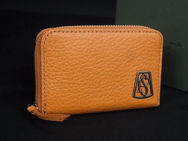 ■新品同様■ Paul Smith ポールスミス レザー コインケース コインパース 小銭入れ カード入れ メンズ オレンジ系 BS7758 9,897円