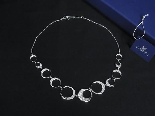 ■新品■未使用■ SWAROVSKI スワロフスキー ラグタイム ネックレス ペンダント チョーカー アクセサリー シルバー系 BS7744