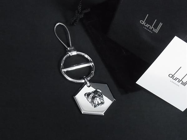 □美品□ dunhill ダンヒル ブルドッグ キーホルダー キーリング