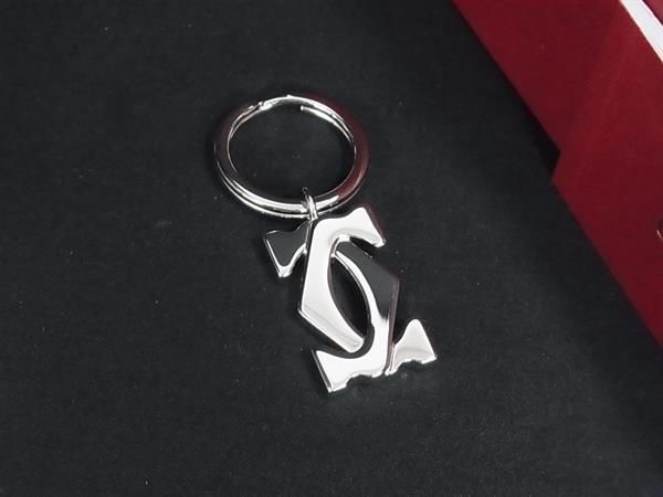 ■新品同様■ Cartier カルティエ 2C キーホルダー キーリング キーチャーム バッグチャーム シルバー系 FW6819 12,215円