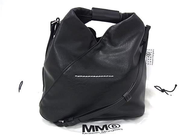 ■新品同様■ MM6 Maison エムエムシックス メゾン マルジェラ ジャパニーズ レザー ショルダーバッグ ブラック系 HC3003