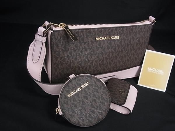 ■新品同様■MICHAEL KORS マイケルコース JETSET TRAVEL クロスボディ ウィズ テックアタッチ スモール PVC ショルダーバッグ BS7866 7,909円