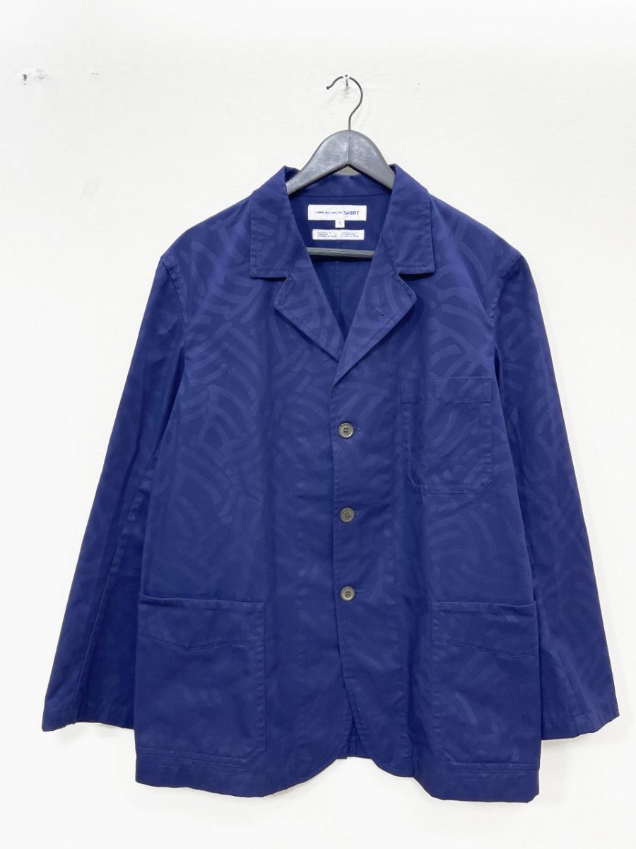 美品 COMME des GARCONS コムデギャルソン SHIRT S11016 テーラードジャケット size M/ネイビー ■■◎メンズ