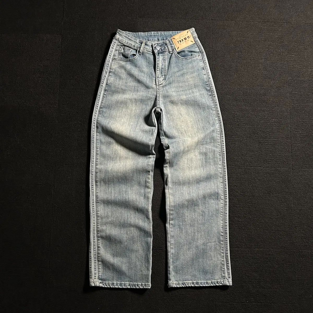 ヴィンテージ ロゴパッチ ワイド デニム パンツ