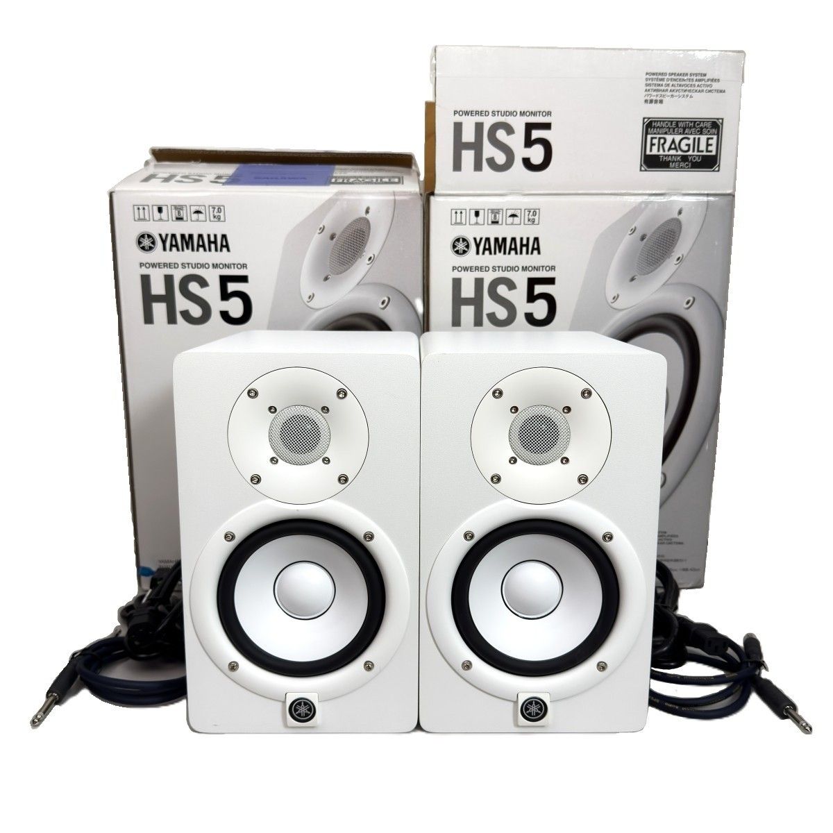 YAMAHA ヤマハ パワードスタジオモニタースピーカー HS5 ホワイト ペア