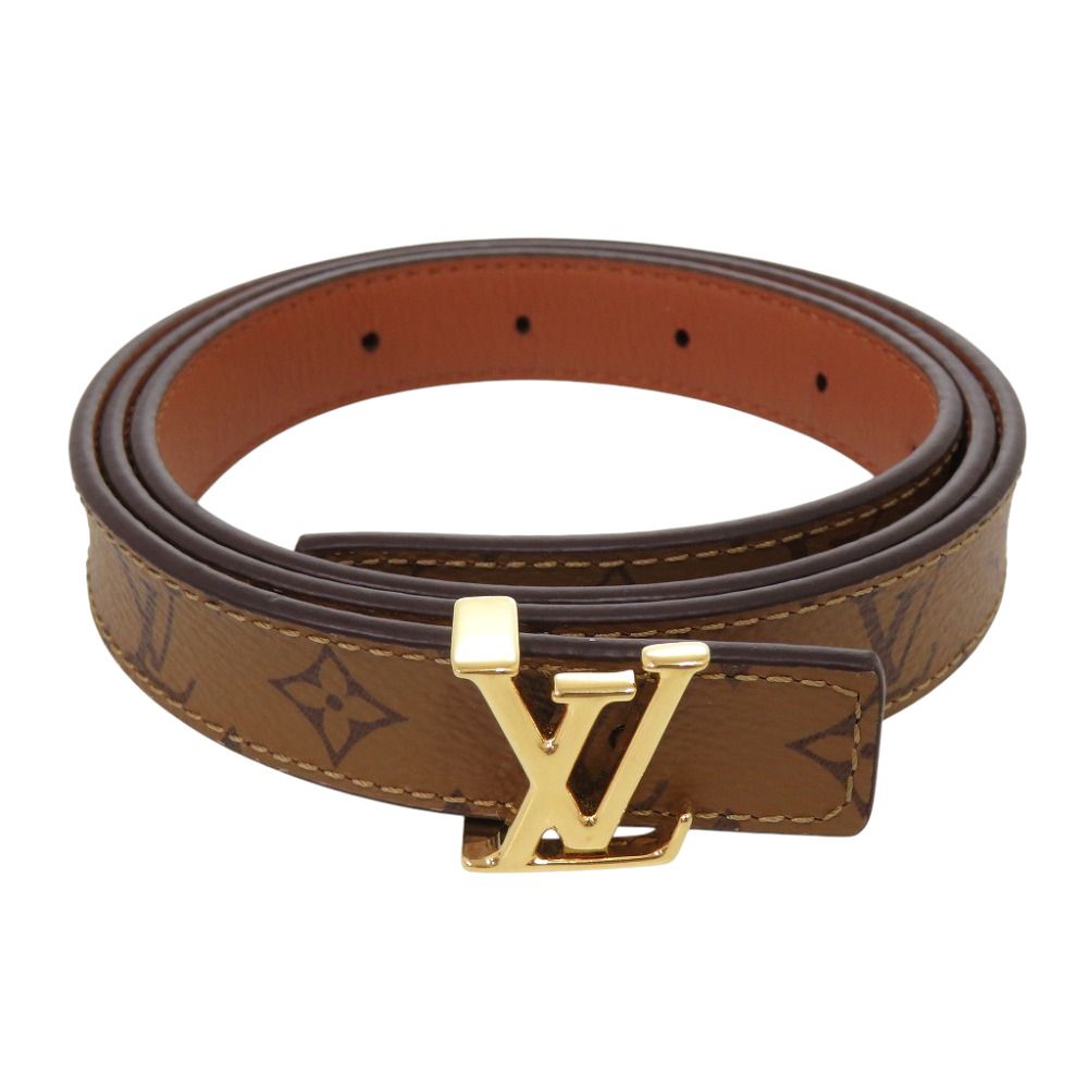 新品同様 ルイ ヴィトン サンチュール アイコニック M0440 レザー ブラウン ベルト 茶 LV 0356 LOUIS VUITTON