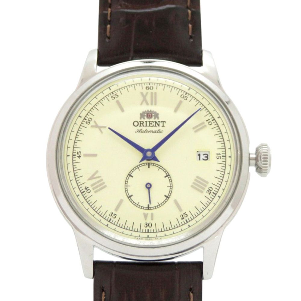 新品同様 オリエント Orient Bambino38 RN-AP0105Y SS レザー アイボリー 自動巻き 腕時計 0787 ORIENT