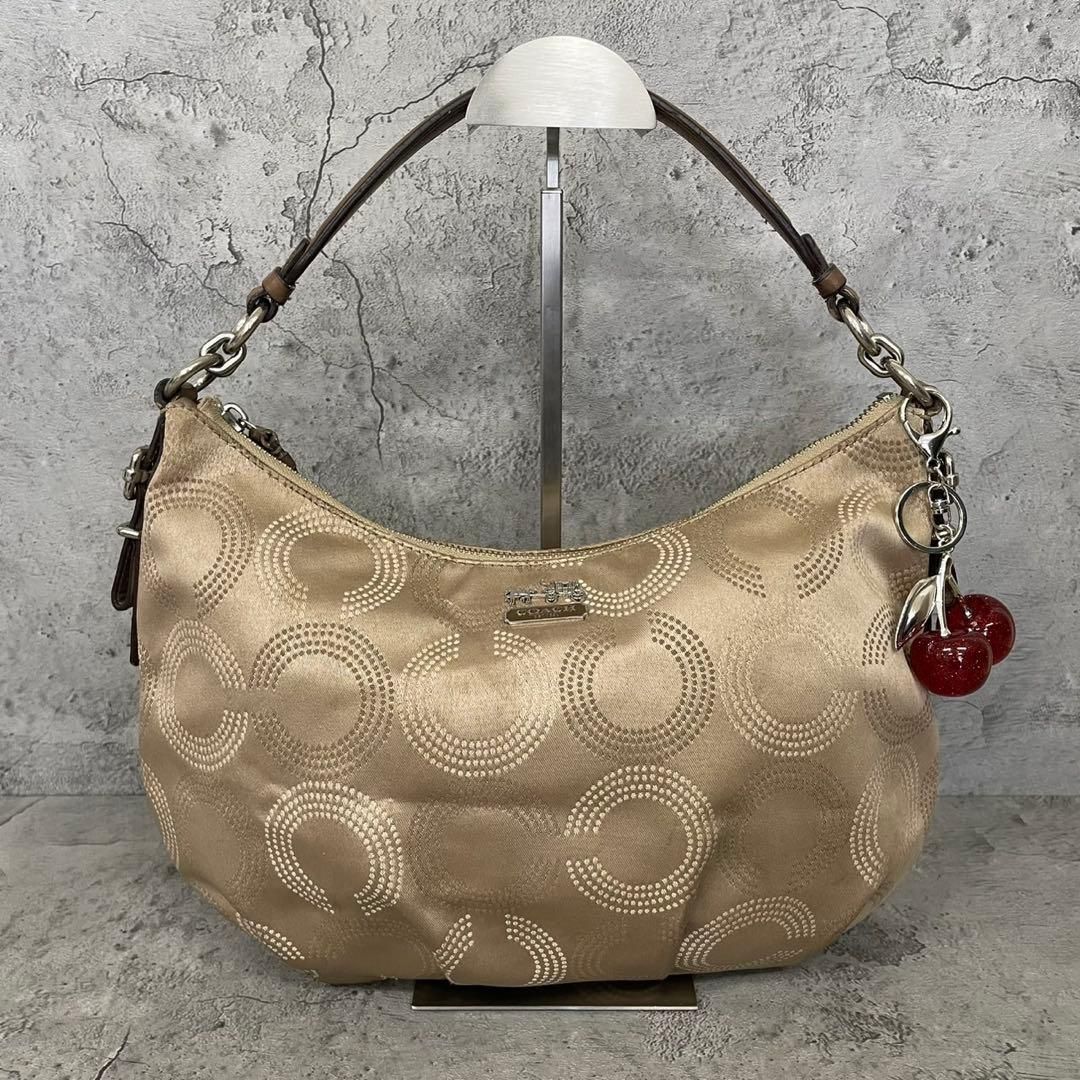 COACH Y2K Op Art Nylon Shoulder Bag　コーチ ワンショルダー オプアート ナイロン ベージュ