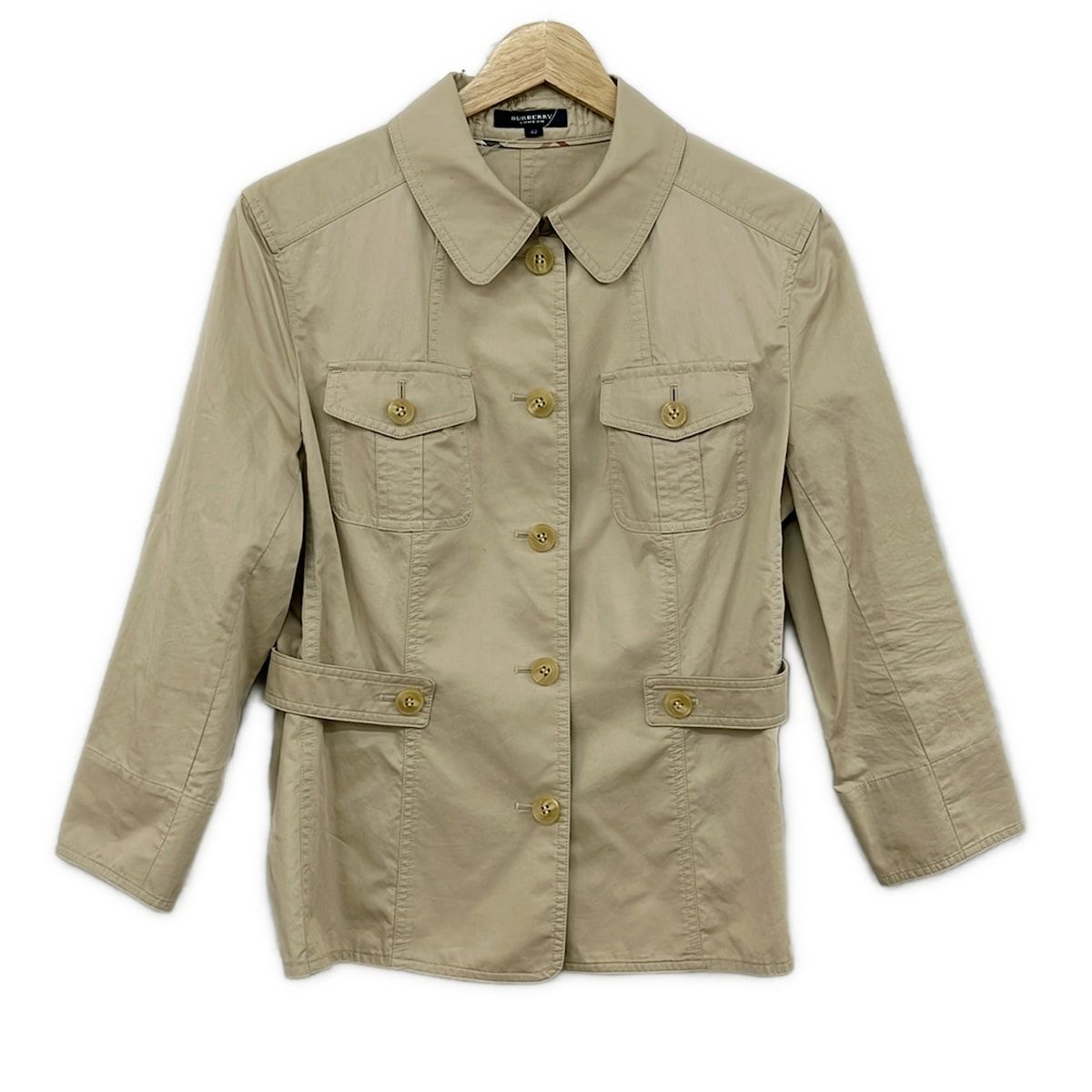 Burberry LONDON(バーバリーロンドン) ブルゾン サイズ42 XL レディース - ベージュ 長袖/春/秋