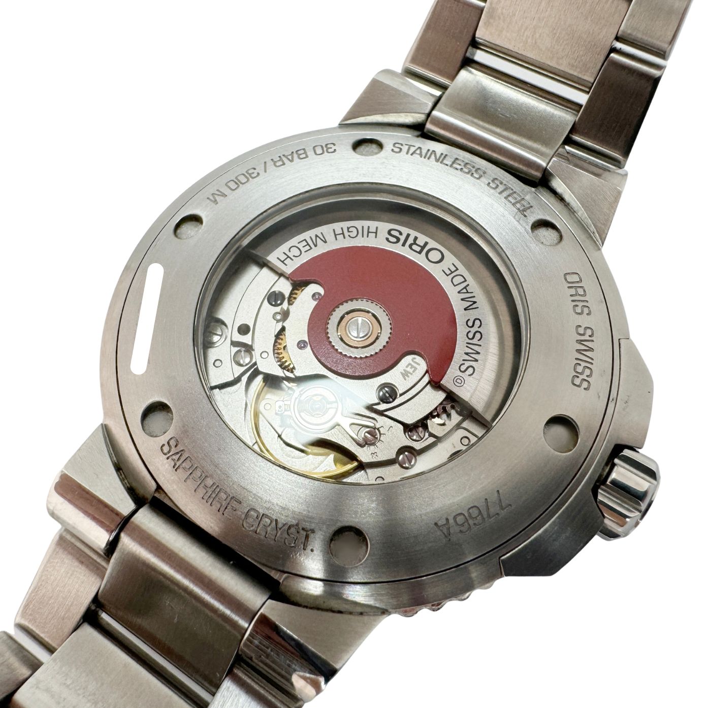 【オリス ORIS☆アクイス デイト アップサイクル】中古 メンズ 腕時計 自動巻き 01 733 7766 4150 ダイバーズ マルチカラー☆Sランク☆