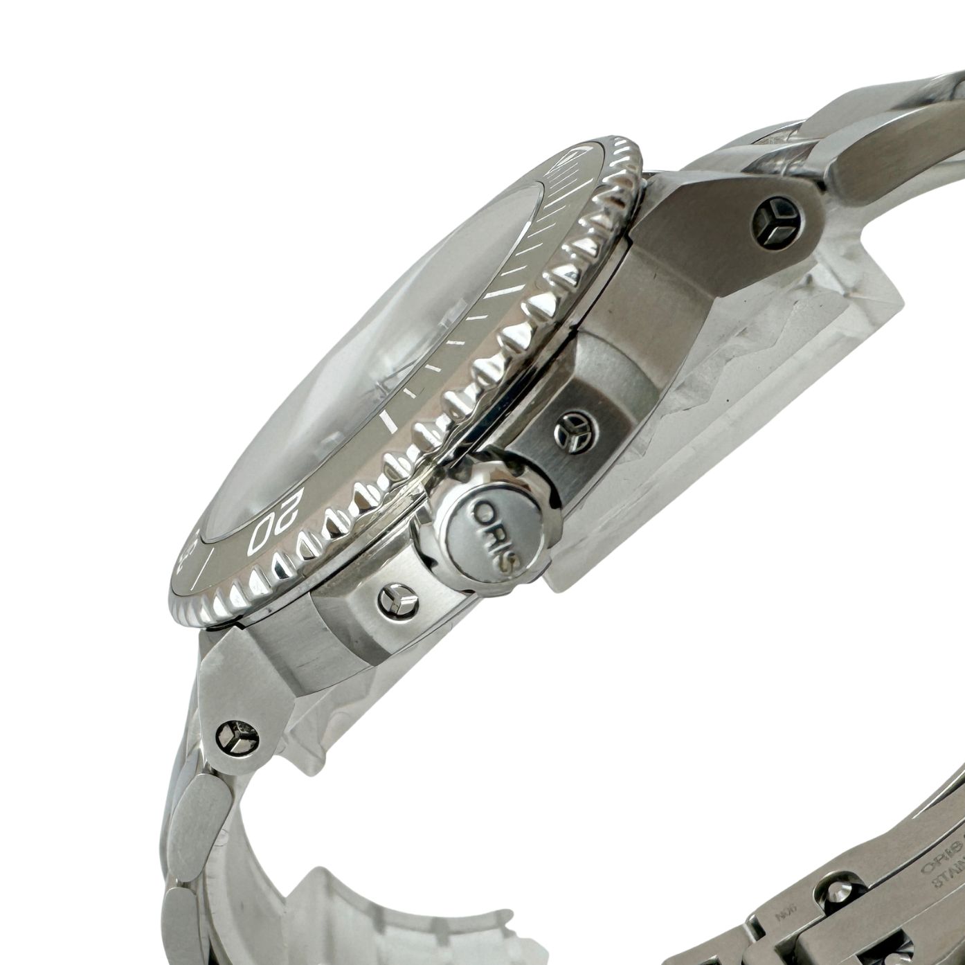 【オリス ORIS☆アクイス デイト アップサイクル】中古 メンズ 腕時計 自動巻き 01 733 7766 4150 ダイバーズ マルチカラー☆Sランク☆