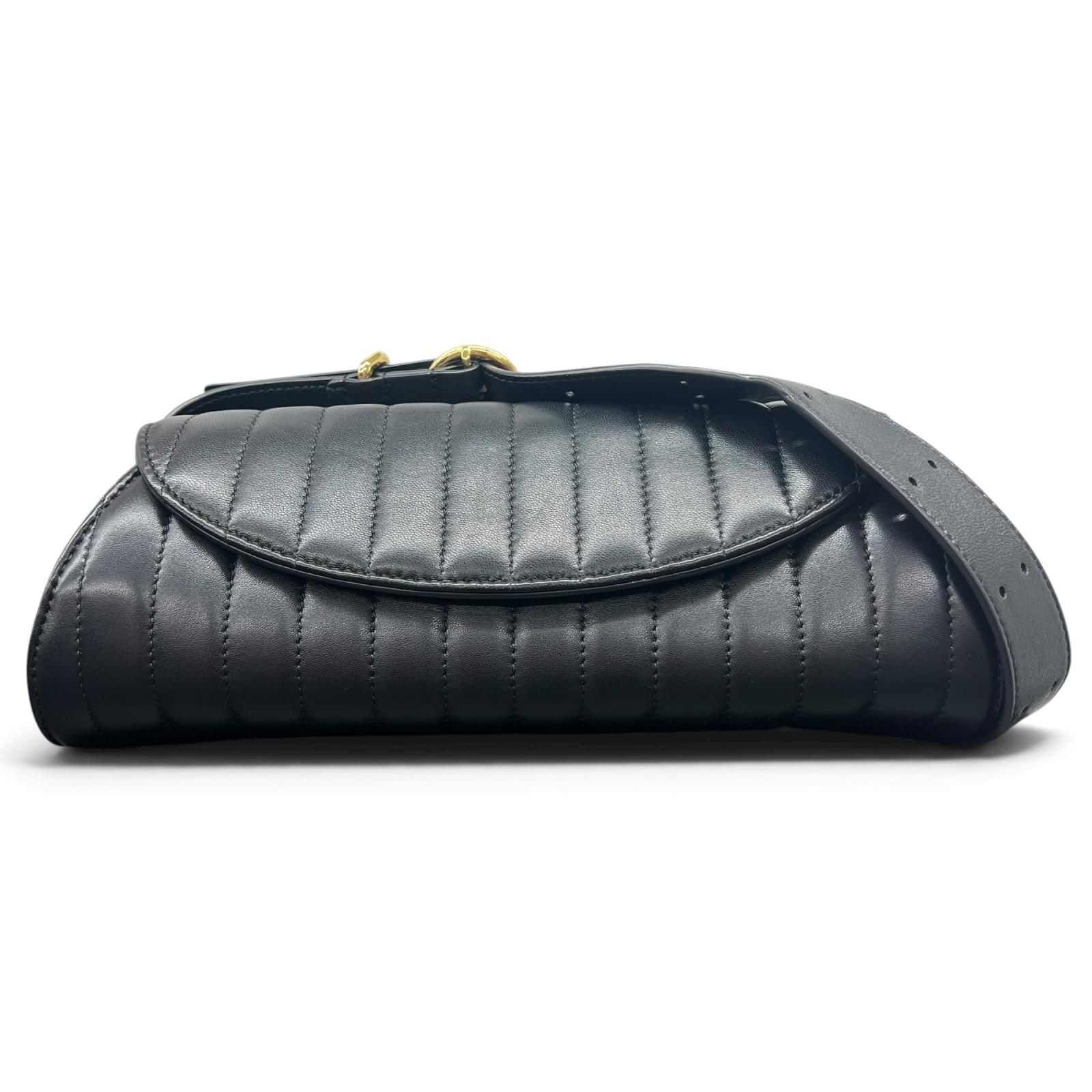 JIL SANDER 希少 美品 ジルサンダー CANNOLO SM QUILTED カンノーロ スモール キルティング ショルダーバッグ レザー ブラック ABランク 鑑定済 中古 ジルサンダーバッグ 65,890円