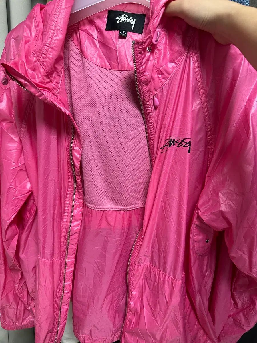 STUSSY ビーチシェル ジャケット ピンク s