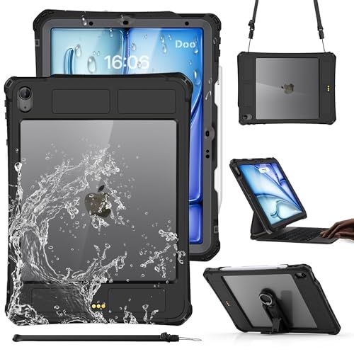 昇級版 Doo iPad Air 11 M4/M3/M2用 防水ケース (2026/2025/2024)/iPad Air 第5/4世代 防水ケース イーパッド エア 11/10.9インチ対応 お風呂カバー IP68防水 耐衝撃 スタンドとス bc313334