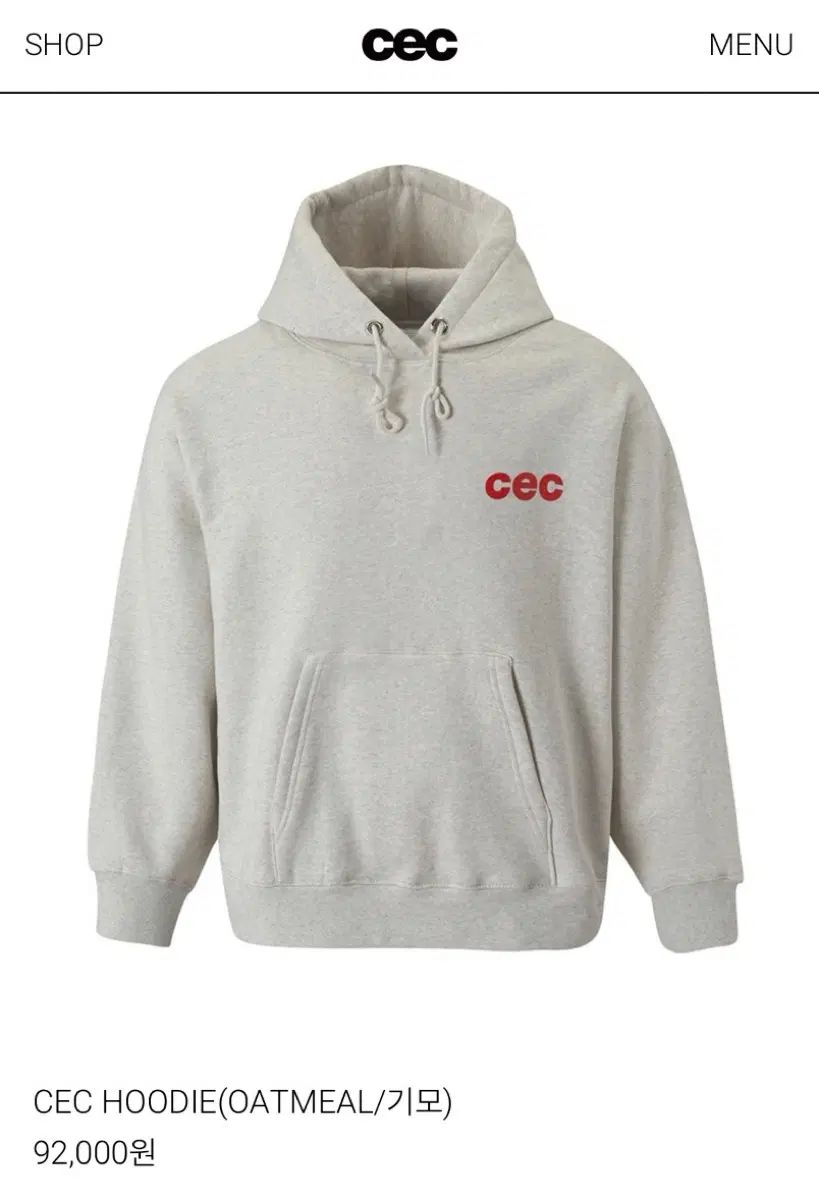 未使用新品) CHANCECHANCE cecロゴ 起毛 オーバーサイズ フーディー / オートミール