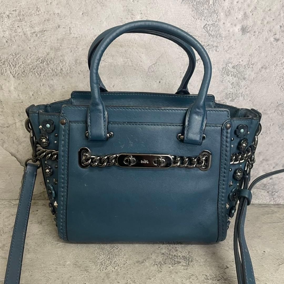Coach Tea Rose Swagger Shoulder Bag コーチ 2way ショルダーバッグ