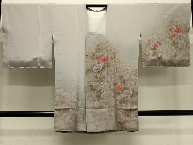 平和屋着物＃道行コート　刺繍　草花文　正絹　逸品　未使用　CABJ5375in