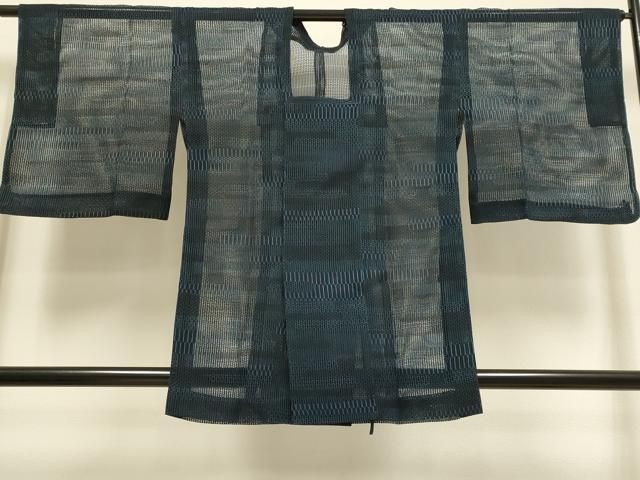 平和屋着物▽道行コート　スリーシーズン　春夏秋　塵除け　霞文　正絹　逸品　DABI4143du