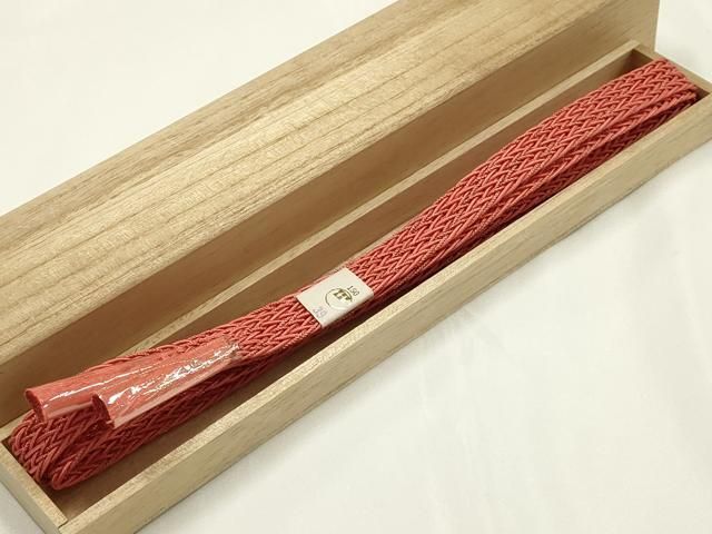 平和屋着物＊夏物　和装小物　上質な帯締め　大正十四年創業 和装小物の老舗 三ッ杵印 紐の渡敬　レース組 金糸　逸品　未使用　AABL1848ay 7,007円