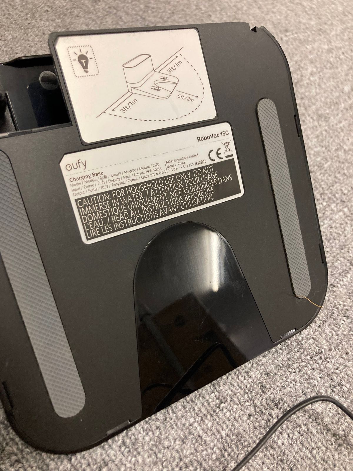 動作未確認】eufy ユーフィ RoboVac 15C ロボット掃除機 ホワイト 充電