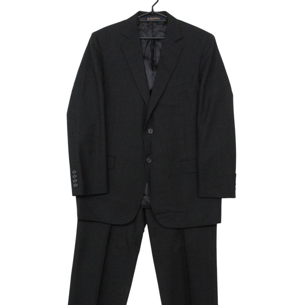 Brooks Brothers ブルックスブラザーズ スーツ セットアップ テーラード 2B ジャケット ブレザー スラックス ストライプ柄 ブラック 41SHT 35W【L】 メンズ 【中古】 10,800円