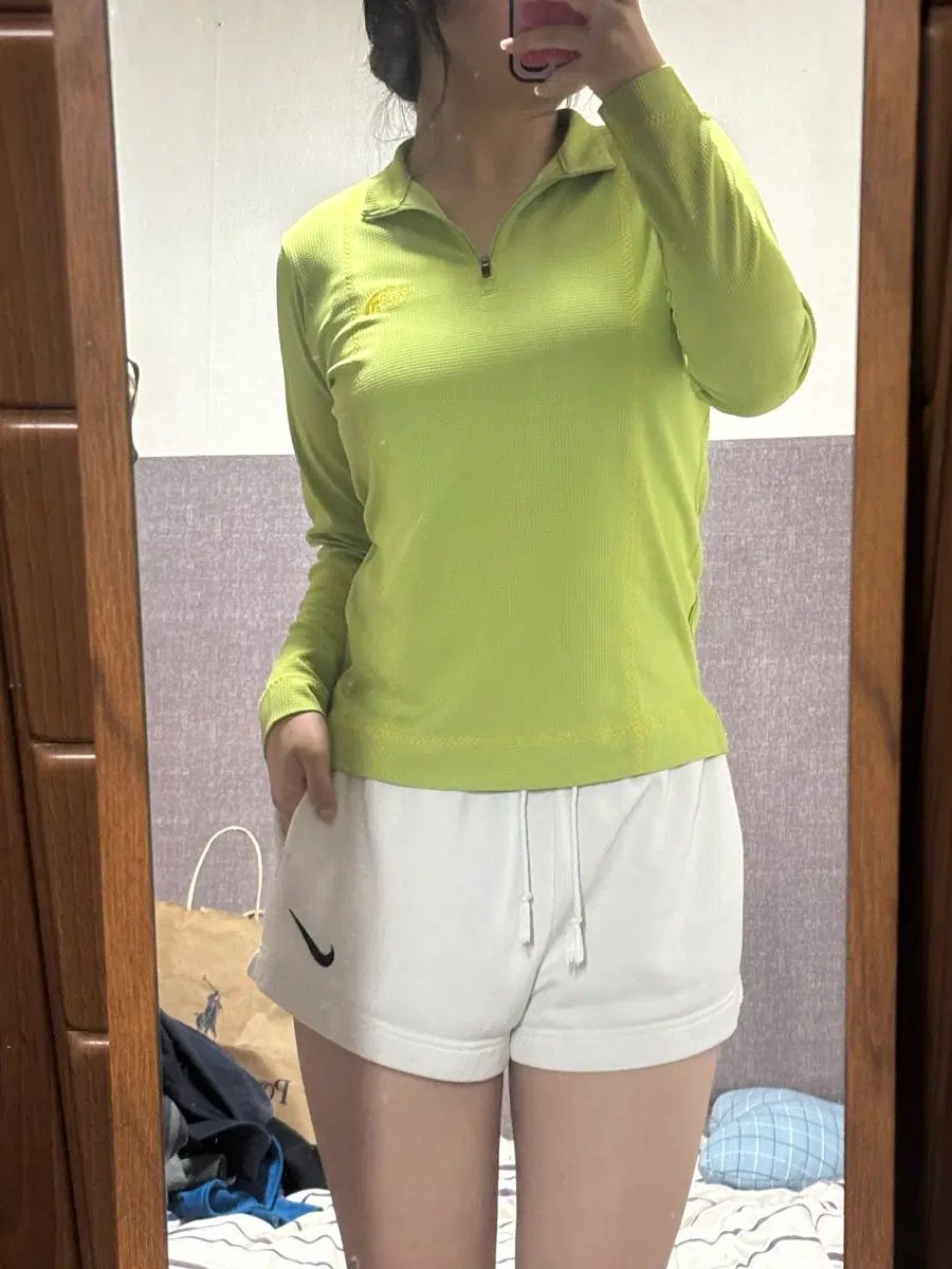 THE NORTH FACE ザノースフェイス 緑茶 ハーフジップ スリーブ