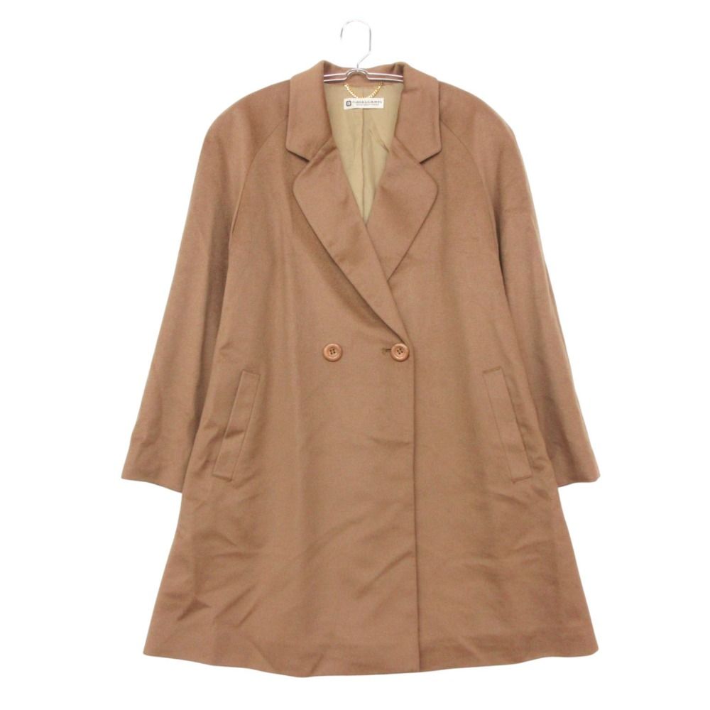 美品 CAVALCANTI カヴァルカンティ チェスターコート カシミヤ100％ ダブルブレスト ロング ジャケット アウター ブラウン F【M】 レディース 【中古】 7,700円