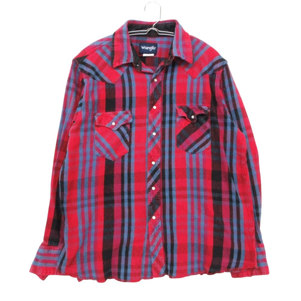 Wrangler ラングラー 長袖シャツ ウエスタン ネルシャツ パープル系 XL メンズ 【中古】 6,080円
