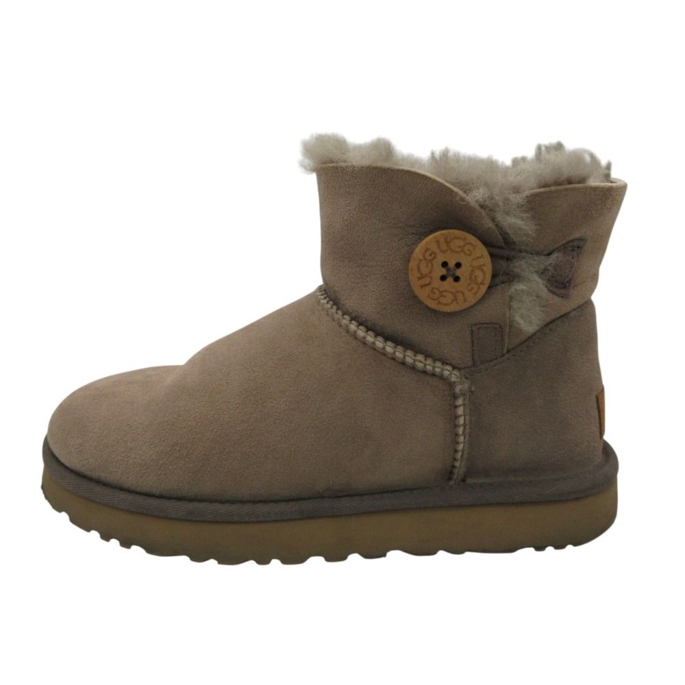 UGG Agmini Bailey Button II Mini Bailey Button II Boots Mouton Shoes Short Shoe Shoes Beige 6 23cm Ladies [Used]