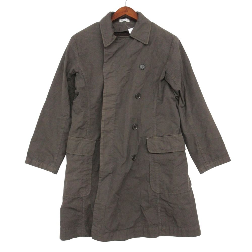 Plantation プランテーション コート ISSEY MIYAKE イッセイミヤケ ダブルボタン ジャケット ボア ライナー付き アウター ブラウン M メンズ 【中古】
