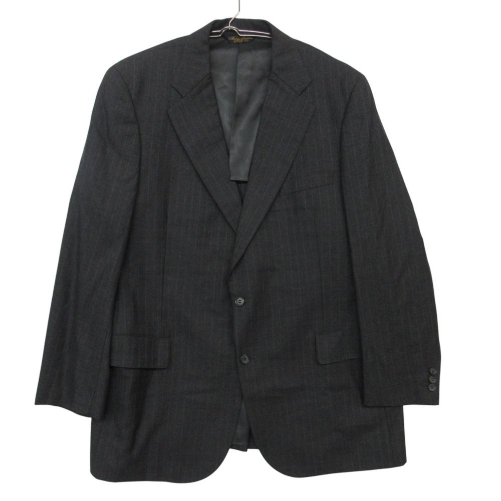 Brooks Brothers ブルックスブラザーズ テーラードジャケット ストライプ柄 テーラードジャケット シングル2B グレー AB8【XXL】 メンズ 【中古】