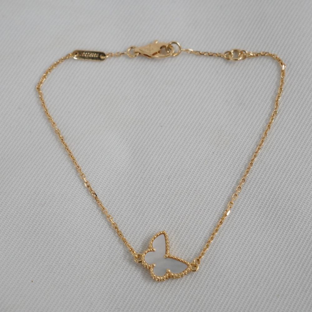 Ts633501 ヴァンクリーフ＆アーペル ブレスレット スウィートアルハンブラ　パピヨン Au750 約2.0ｇ レディース Van Cleef & Arpels 美品