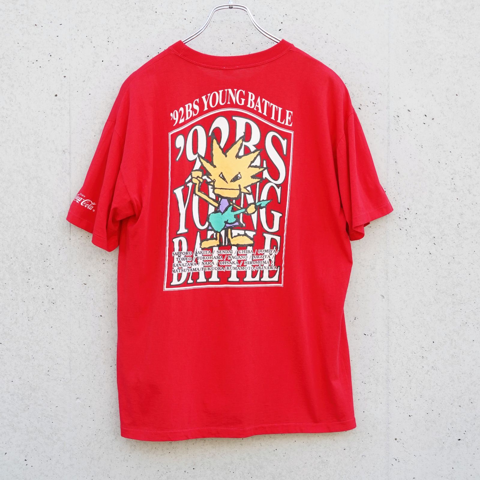 90s 1992 BS YOUNG BATTLE Coca-Cola コカコーラ 音楽 イベントTシャツ L シングルステッチ