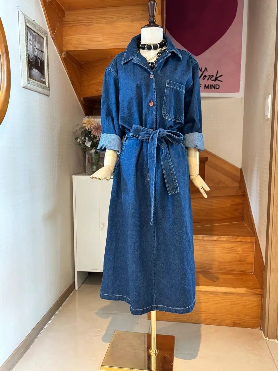 デニムシャツワンピース ベルトセット Slow ponte 6,020円