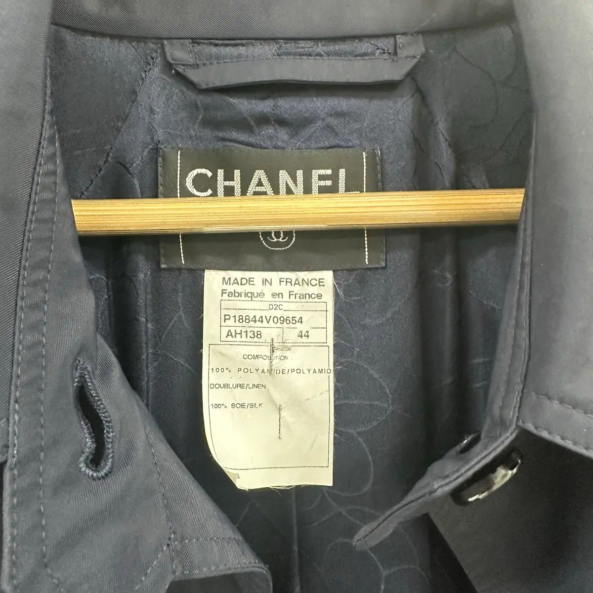 正規品) CHANEL シャネル ネイビー トレンチ コート