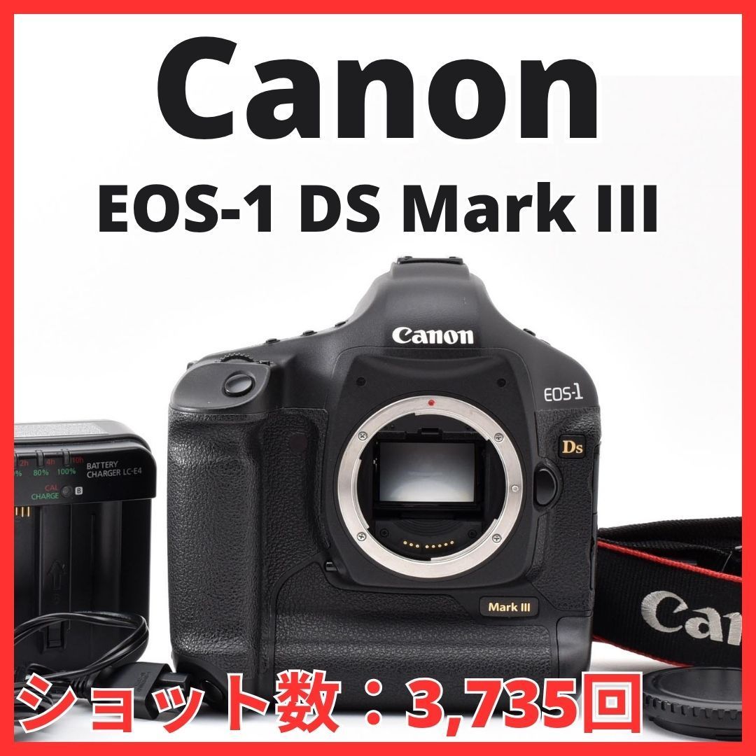 H23[8480]37★極美品★ キヤノン Canon EOS-1 DS Mark III ボディ 【ショット数 3,735回】