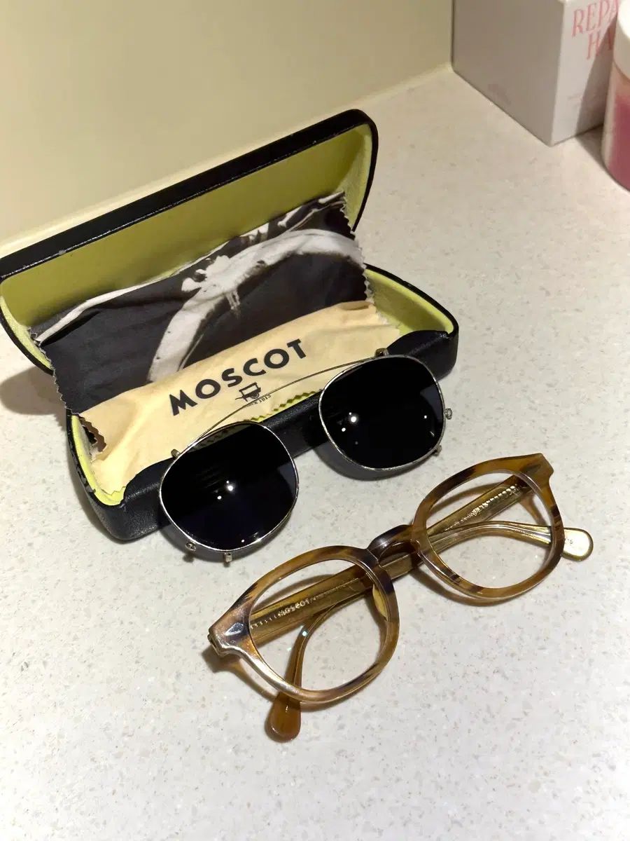 MOSCOT(モスコット) レムトッシュ ブロンド クリップオンセット (49 size)