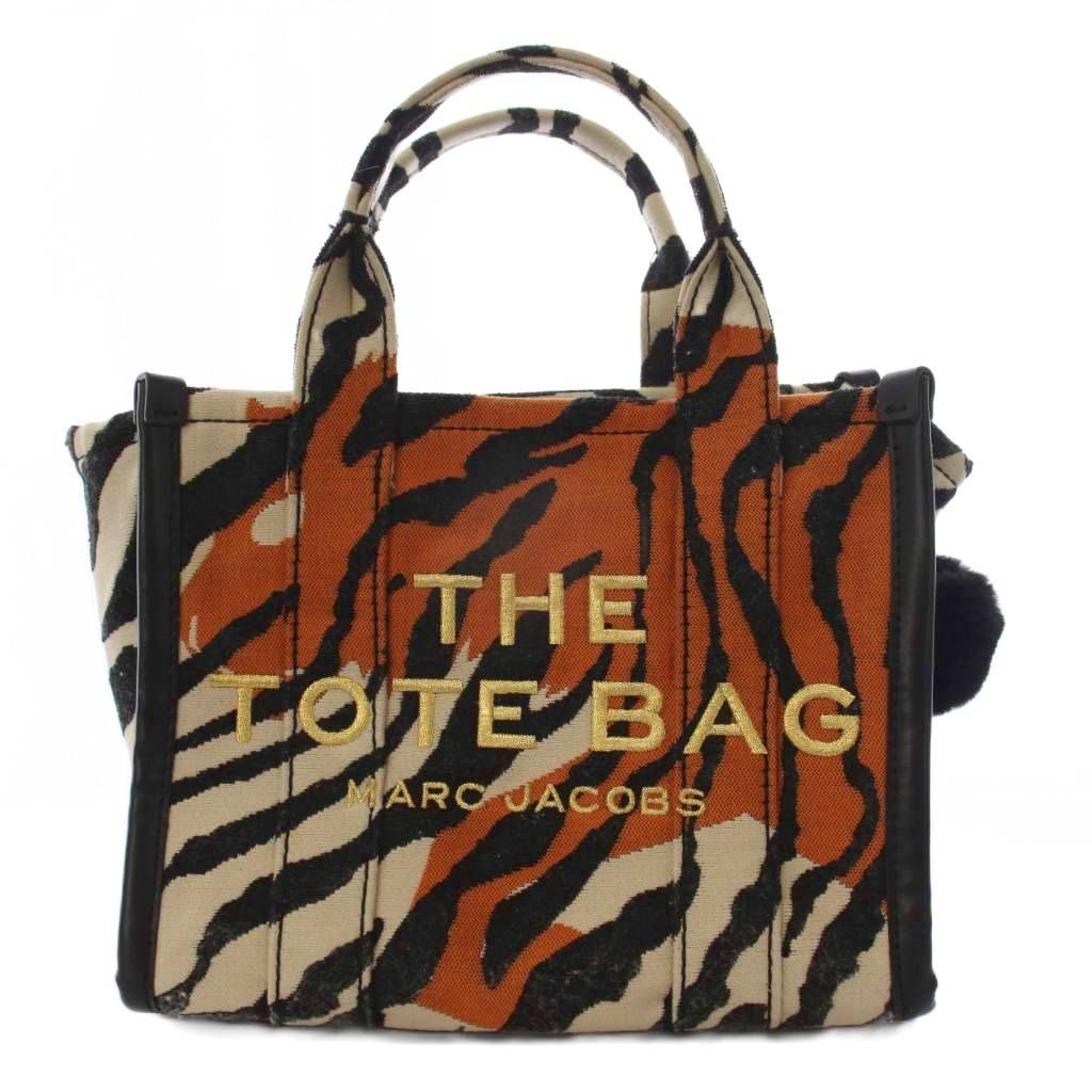 マークジェイコブス MARC JACOBS ハンドバッグ アニマル柄 キャンバス レザー 黒 アイボリー /BM ▲H 16,946円