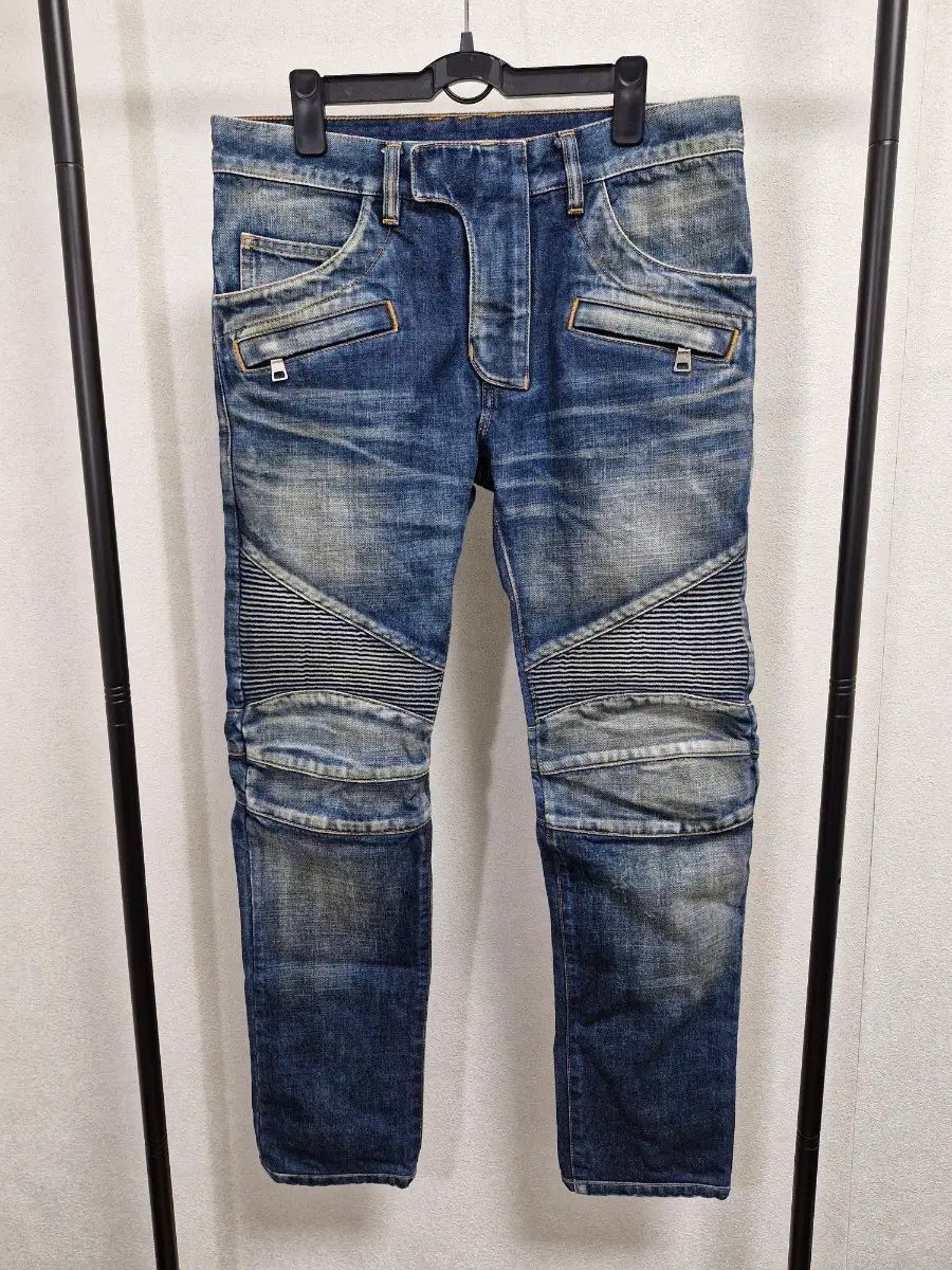 29 BALMAIN FW14 ウォッシュ バイカーデニム 26,034円