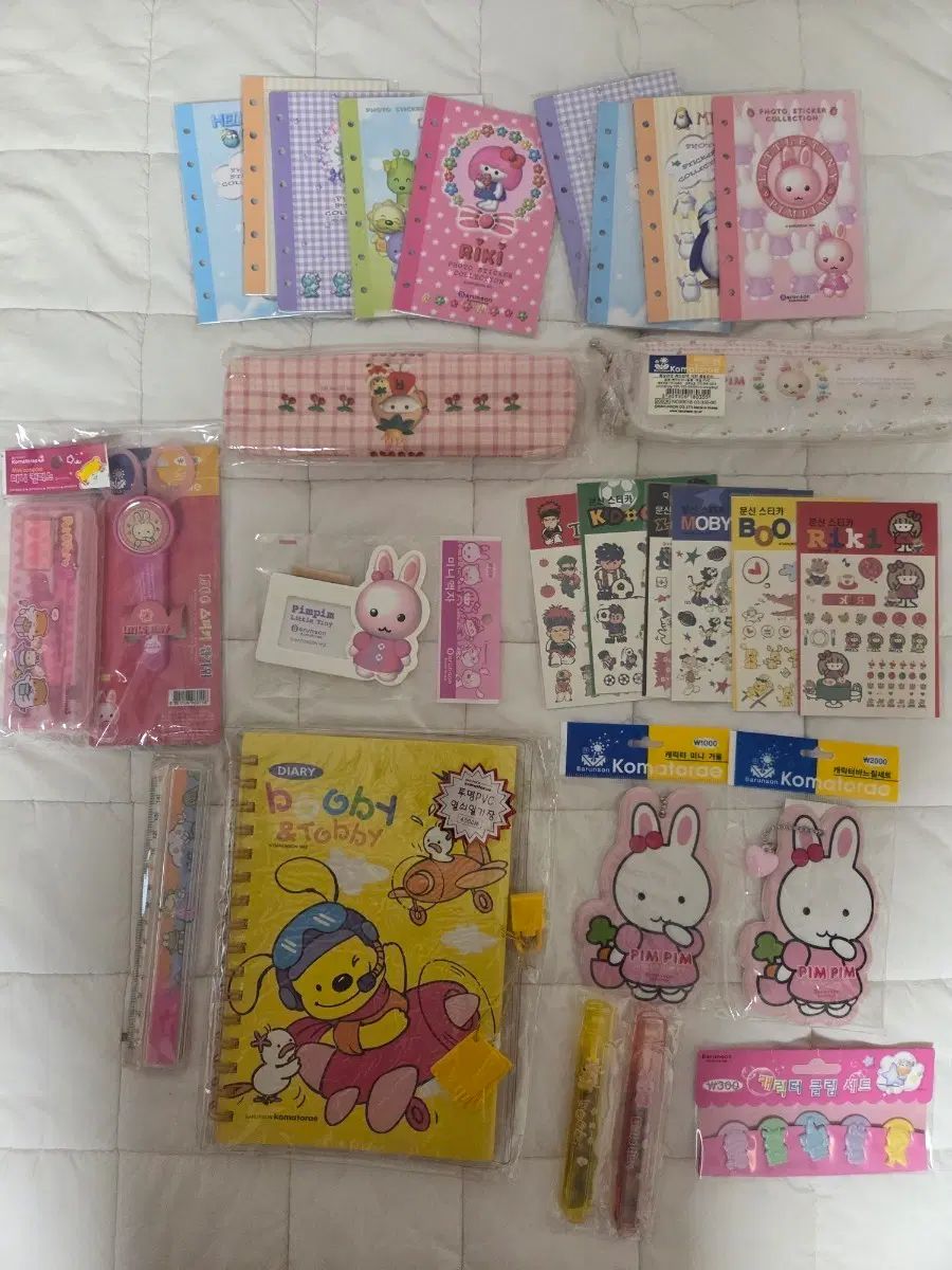 古典文具セット（ダイアリー 筆箱 ステッカー ステッカー など）コットレ バランソン ピムピム ブビ リッキー ディノ など