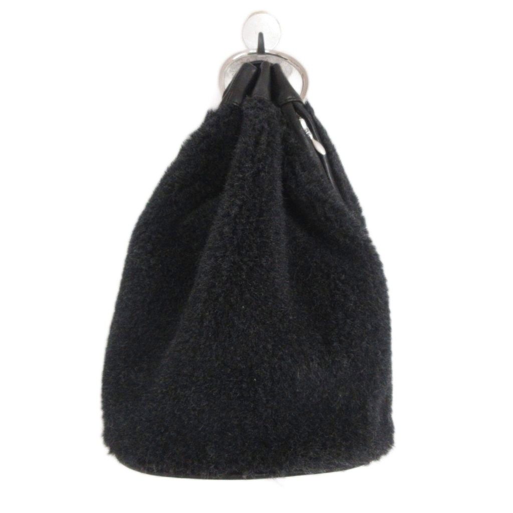WRYHT ライト タグ付き 22AW DUFFLE PORCH ハンドバッグ ボア サイドジップ フック開閉 黒 ブラック