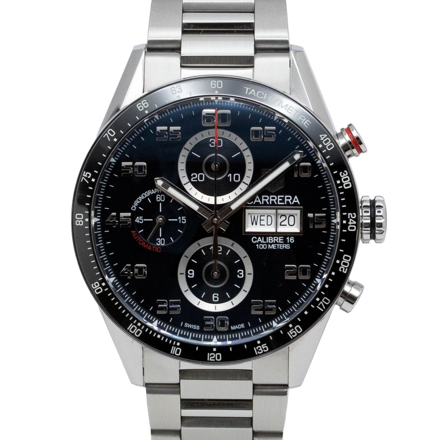 【箱・保証書付き】 タグホイヤー TAG HEUER カレラ クロノグラフ CV2A1R.BA0799 TAG Heuer Carrera 自動巻き 腕時計 メンズ・ユニセックス 黒