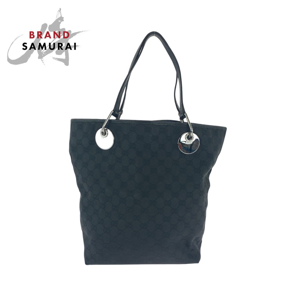 美品 GUCCI グッチ ブラック 黒 シルバー金具 GGキャンバス 10836 トートバッグ ショルダーバッグ レディース 506382【中古】 36,255円