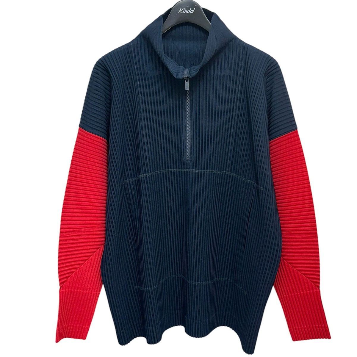 HOMME PLISSE ISSEY MIYAKE バイカラープリーツハーフジップシャツ HP11JK162 8071000183538 27,885円