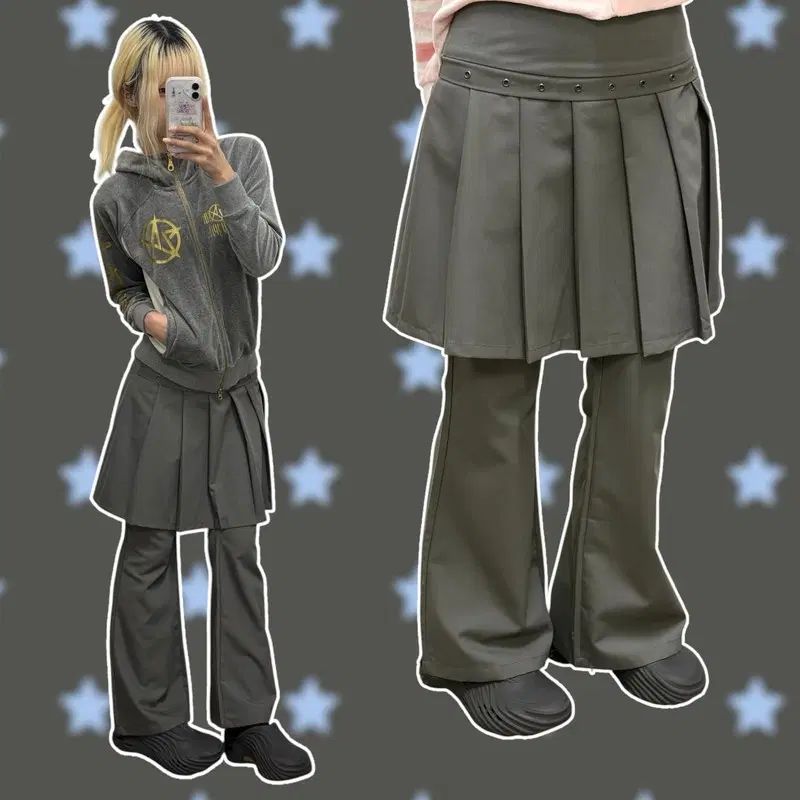 プリーツ レイヤード パンツ 6,557円