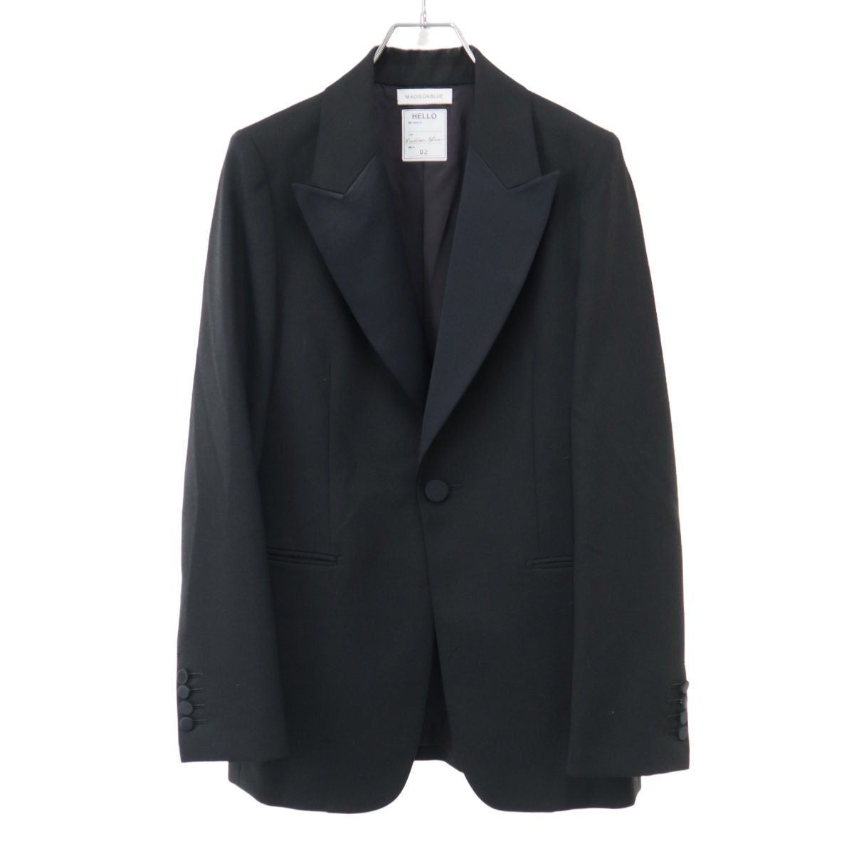 MADISON BLUE マディソンブルー 24AW TUXEDO JK サテンラペル タキシードジャケット MB244-1006 ブラック 02
